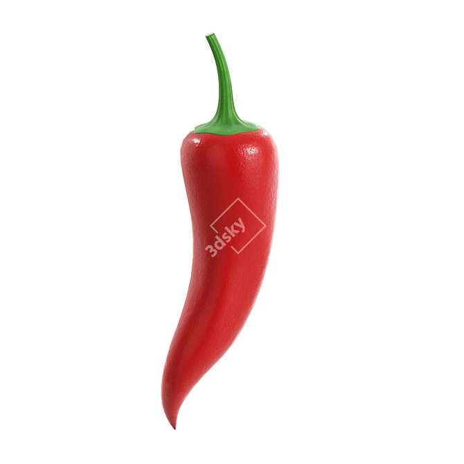 Spicy Chili Pepper 4k Texture 3D model image 1