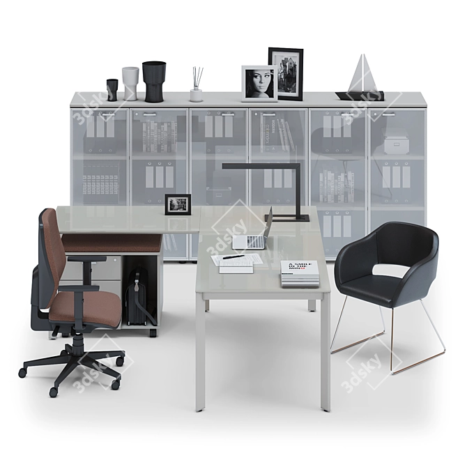 LAS OXI Office Workspace Solution 3D model image 2