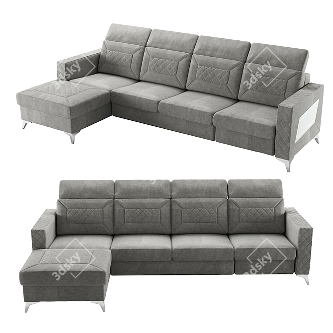 Luxury Faraday Sofa: Sleek Style & Supreme Comfort 3D model image 1