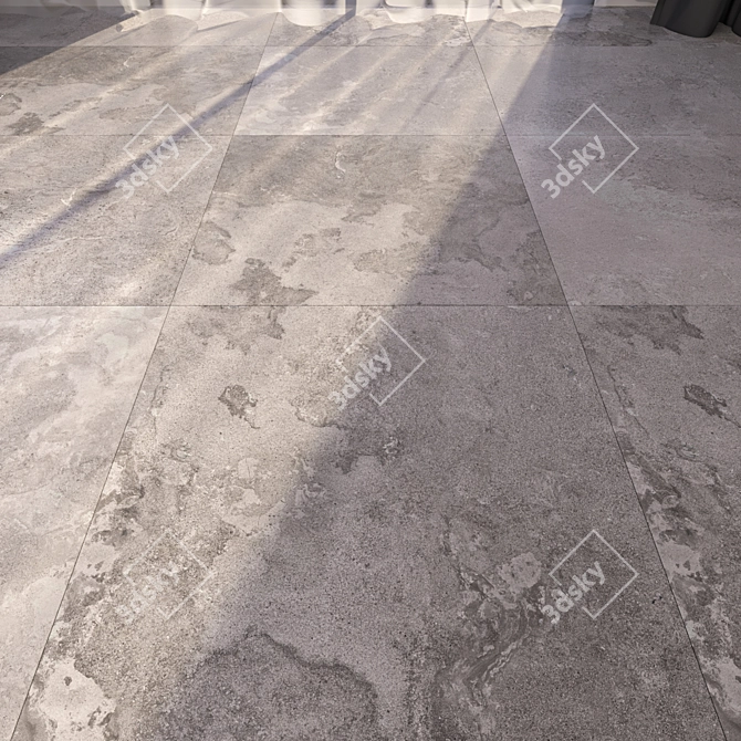 Marble Textured Floor Tiles 3D model image 1