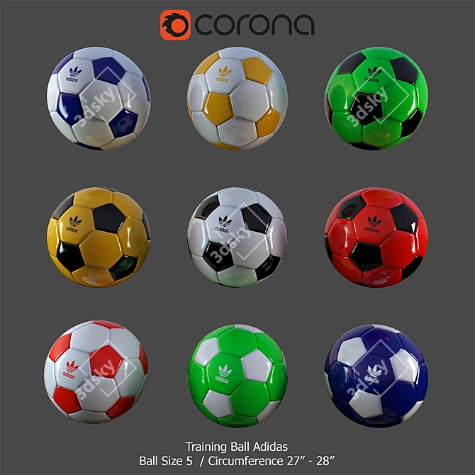 Adidas Training Ball - 70cm Circumference 3D model image 1