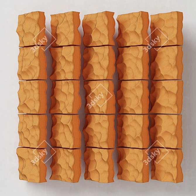 Rocky Panel Stone - Realistic 3D Texture 3D model image 3