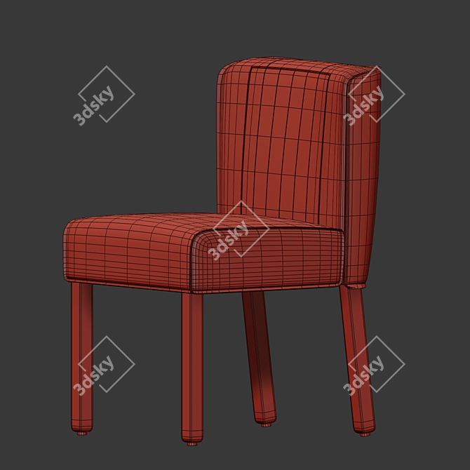 Elegant Poly Chair 3D model image 2