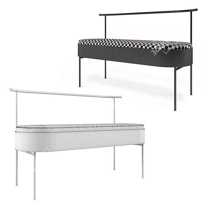Elegant Baxter TIA Sofa 3D model image 2