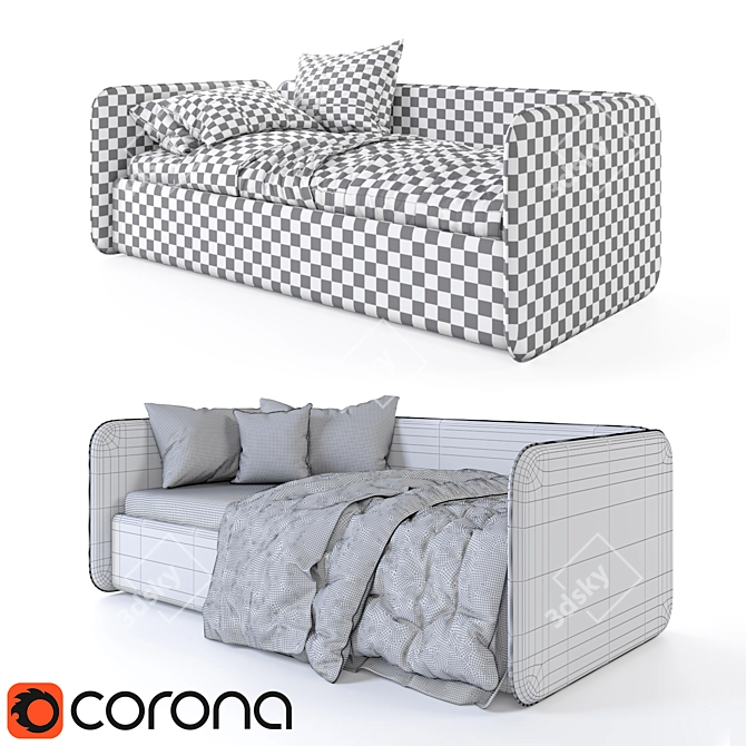 Modern Teen Bed: Weeny by One Mebel 3D model image 3