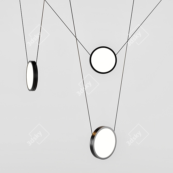 Gravitational Balance Pendant Light 3D model image 1