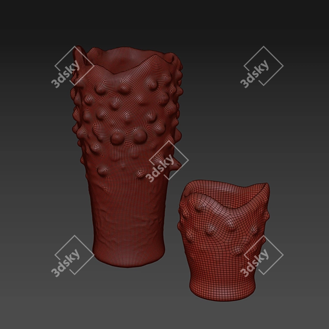 Modern Ceramic Vases: Stylish Home Decor 3D model image 2