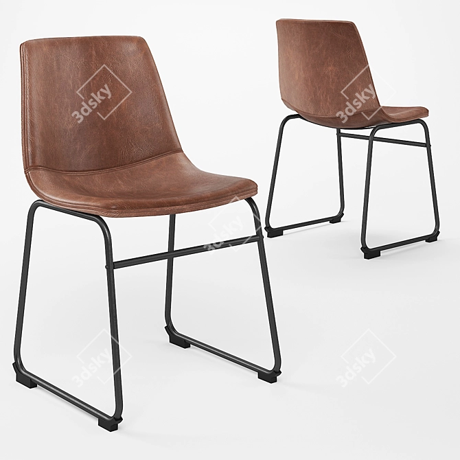 Modern Dining Chair Set 3D model image 1