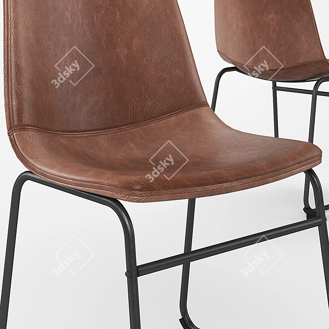 Modern Dining Chair Set 3D model image 2