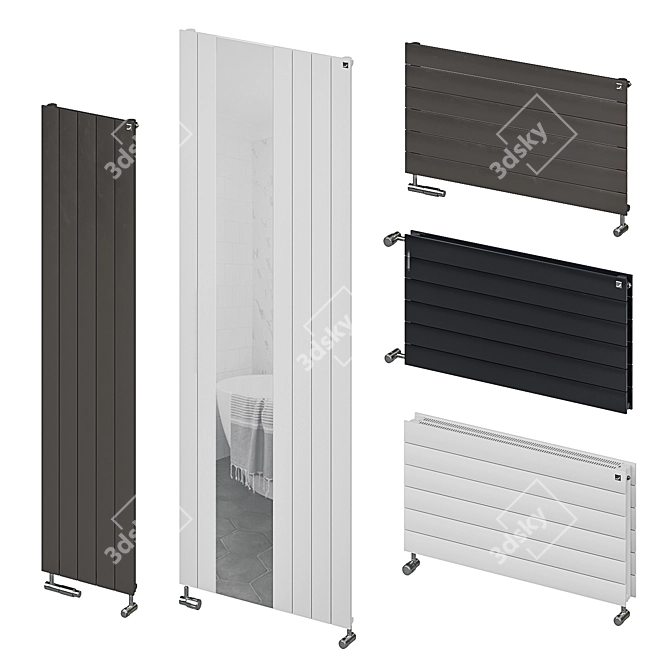 Elegant Zehnder Nova Radiators 3D model image 1