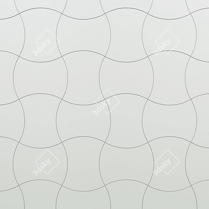 Elegant Walnut Marble Parquet 3D model image 3