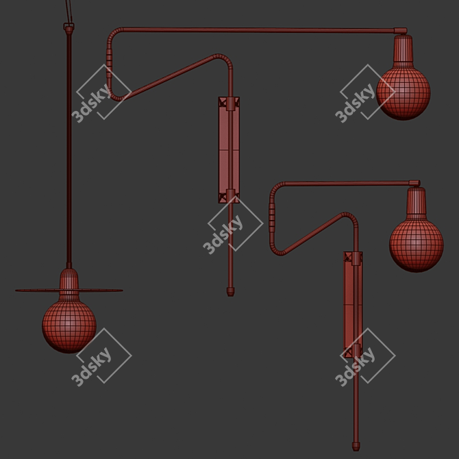 Modern House Doctor Lamps 3D model image 2