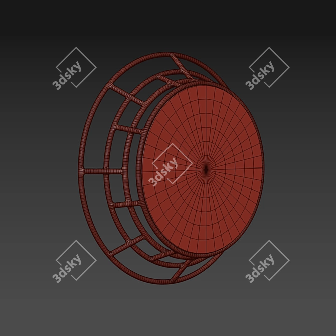Modern Antique-Style Roma Mirror 3D model image 3