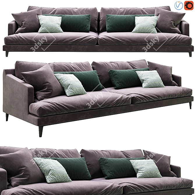 Modern Poliform Bellport Sofa 3D model image 1