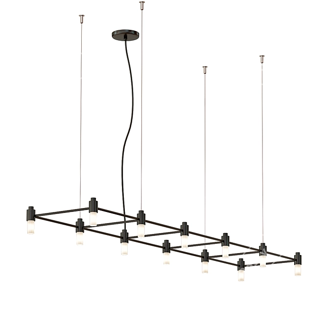 Quadrante Chandelier: Radiant Sophistication 3D model image 1