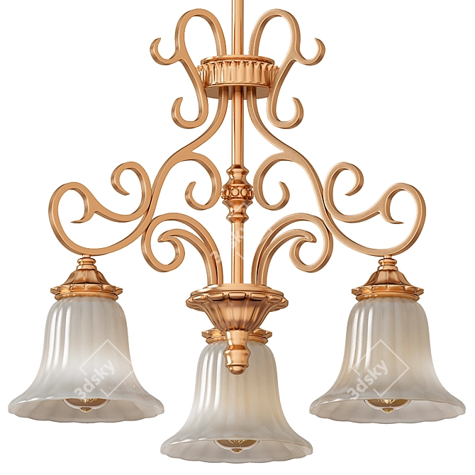 Elegant Picardy Chandelier 3D model image 1