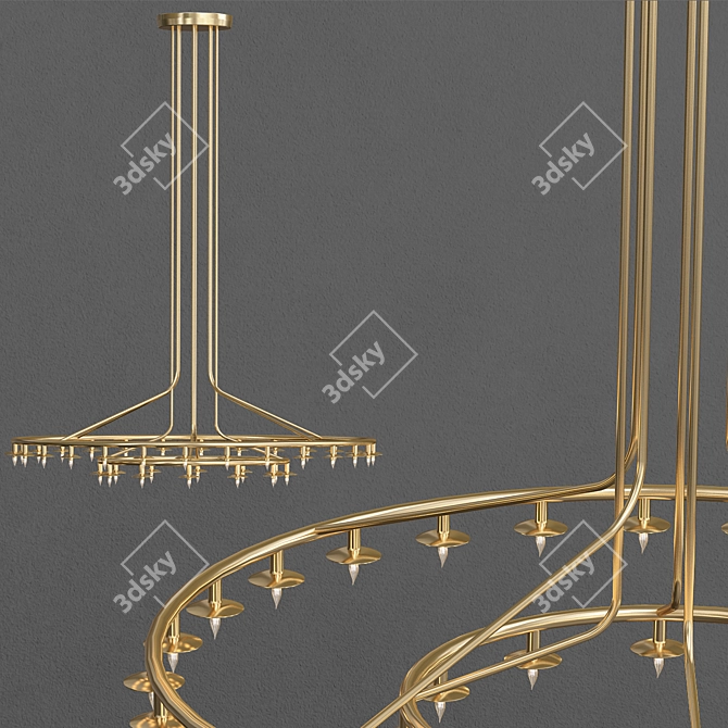 Celestial Glow: Stardust Ceiling 3D model image 1