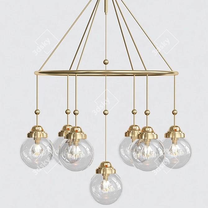 Brioni Chandelier: Luxury Illumination by Woka 3D model image 1