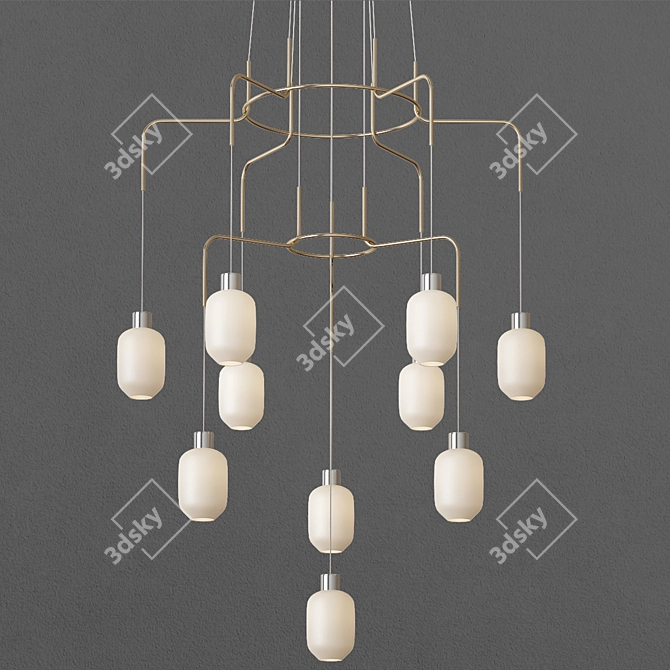 Elegant AR6-AR3-R1 Pendant Light 3D model image 1