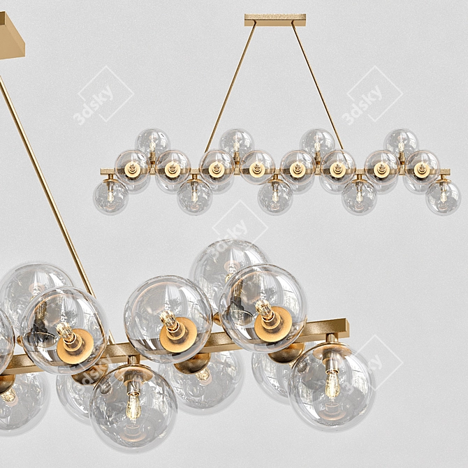  Elegant Glass Pendant Light 3D model image 1