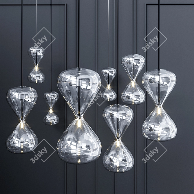 Elegant Glass Hourglass - Cattelan Italia 3D model image 1