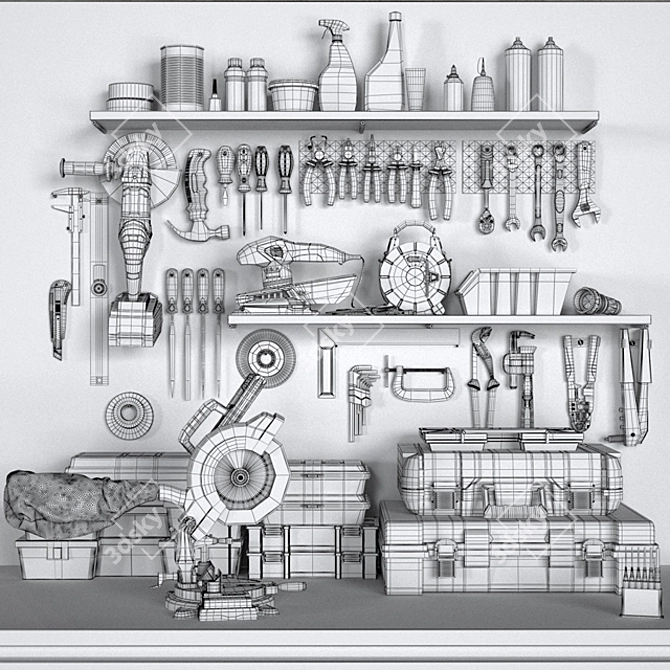 Ultimate Garage Tools Set 3D model image 3