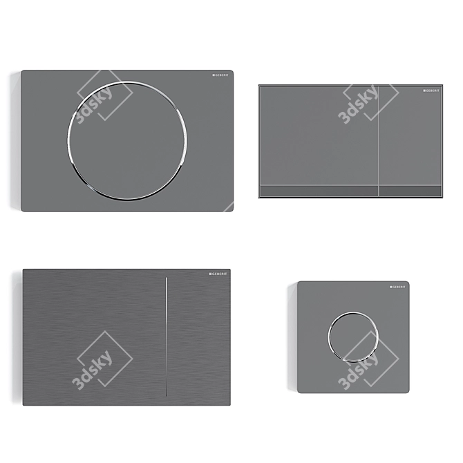 Geberit Button Collection: Sigma10, HyTouch, Sigma 60, Sigma 70 3D model image 3