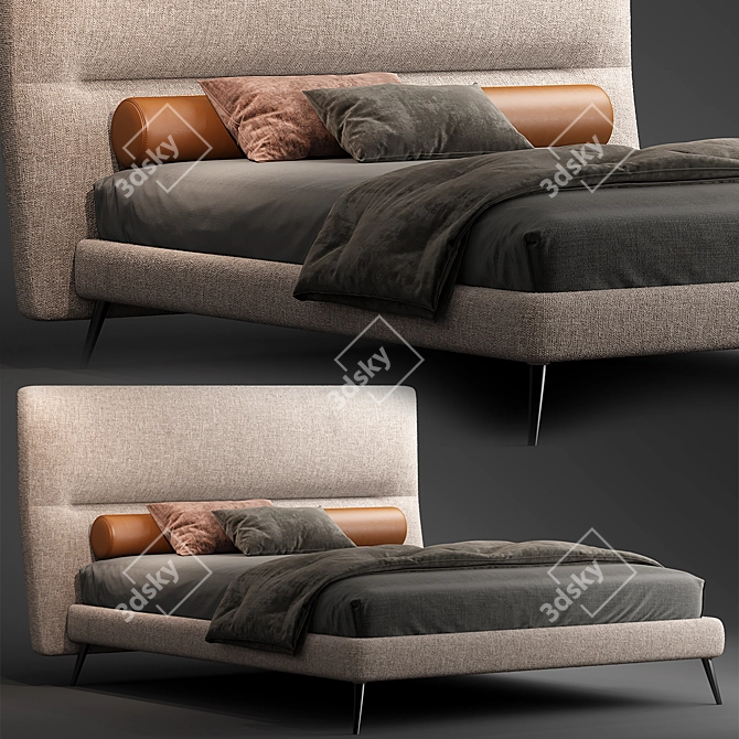 Twils DE LIGHT Bed: Stylish & Comfortable 3D model image 1