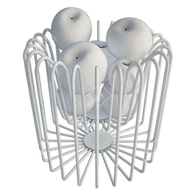 3D Apple Basket: Perfect Kitchen Decor 3D model image 2