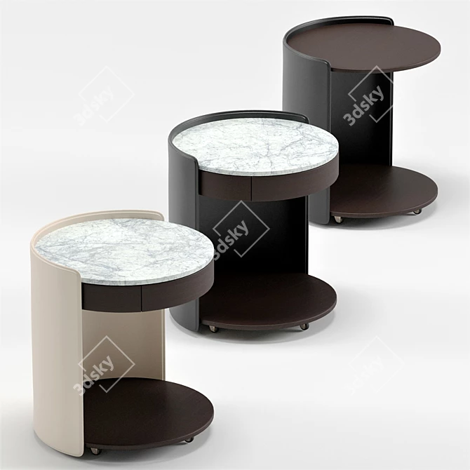 Elegant Harmon Side Table 3D model image 2