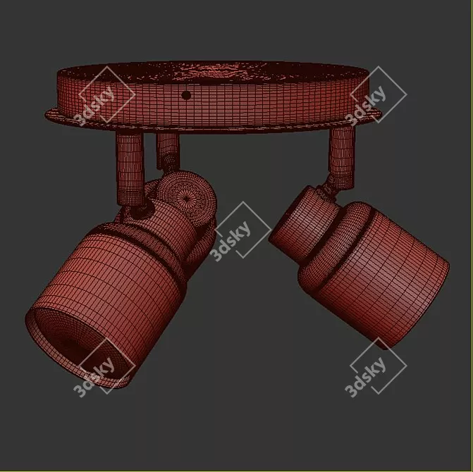 Bixby 3-Light Ceiling Spot 3D model image 3
