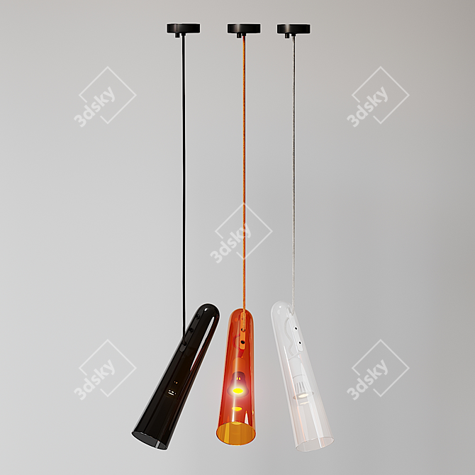 Elegant Brokis Flutes: A Lighting Masterpiece 3D model image 2