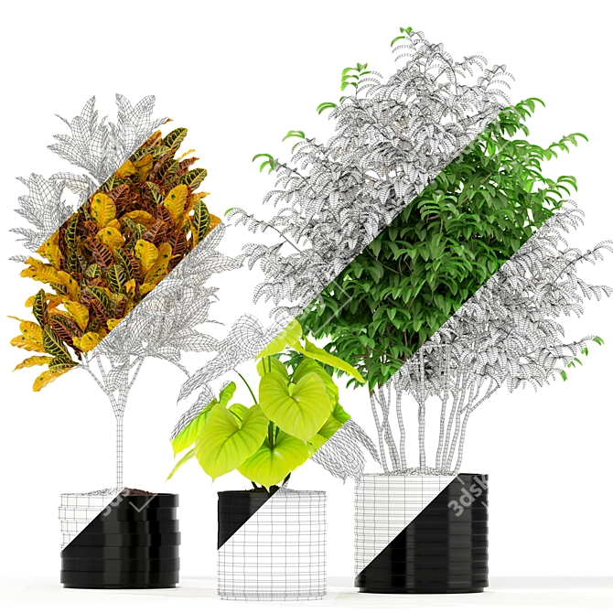 Green Oasis: Plant Collection 183 3D model image 2