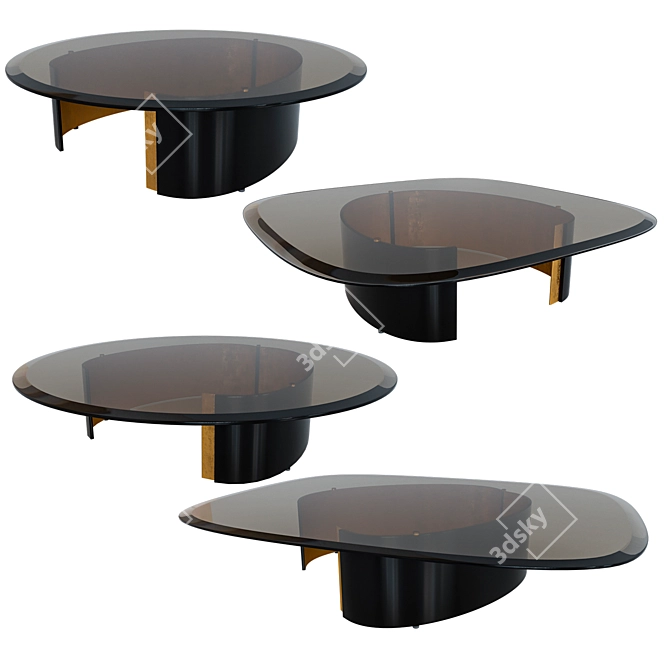 Elegant Bangle Set Tables 3D model image 1