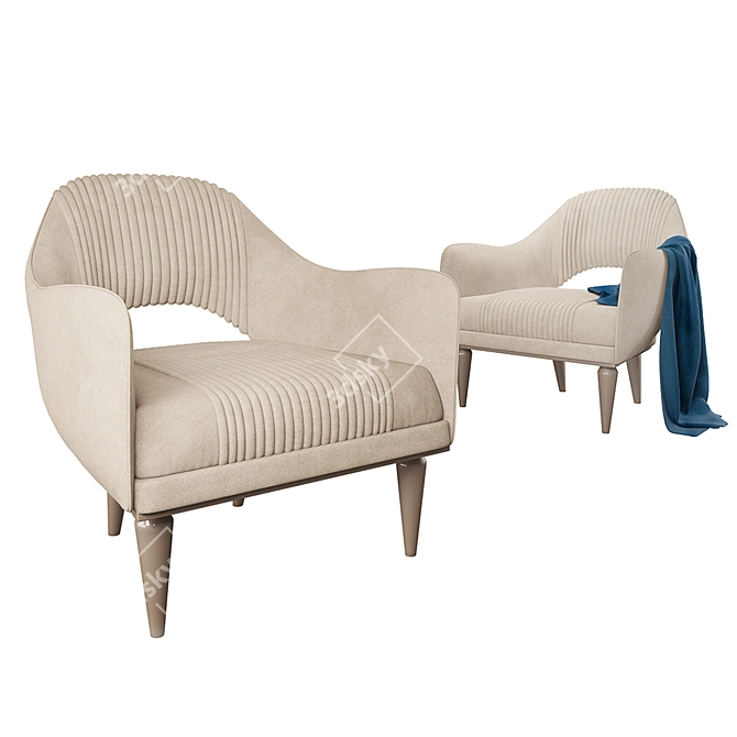 Contemporary Armchair: CIPRIANI HOMOOD Cocoon 3D model image 1