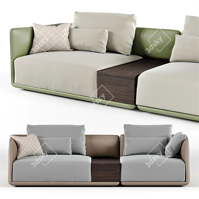 Modern Corner Sofa: Camerich Elan 3D model image 1