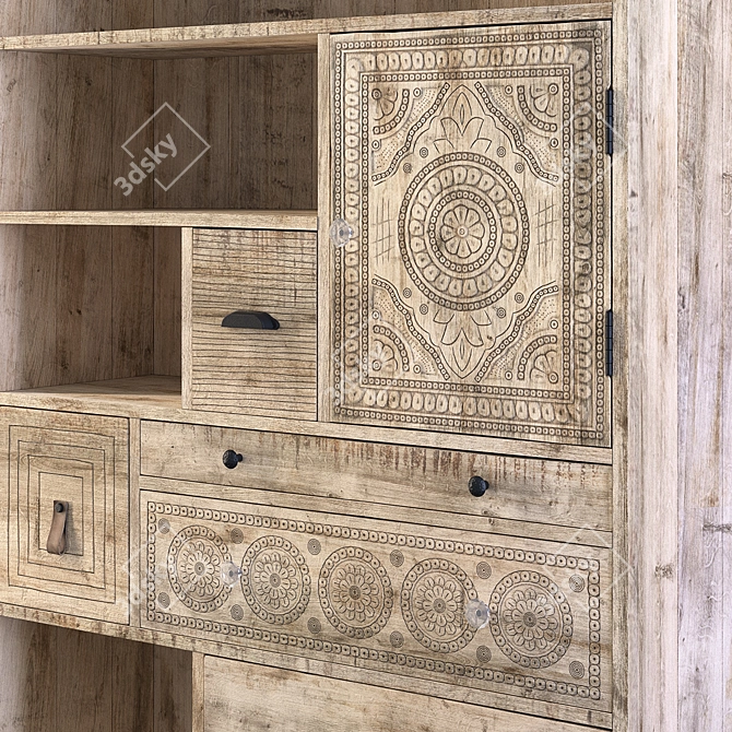 Puro Series Cabinet: Sleek and Functional 3D model image 2