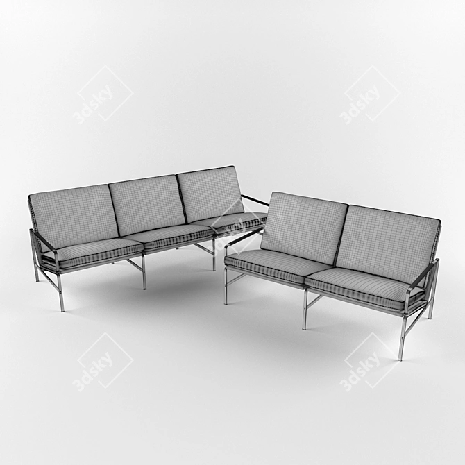 Modern Danish Design Sofas 3D model image 3