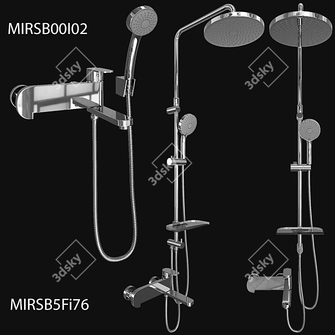 Iddis Mirro Shower System & Bath Mixer 3D model image 1