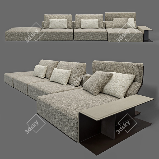 Poliform Westside Sofa: Jean-Marie Massaud Design (2019) 3D model image 1