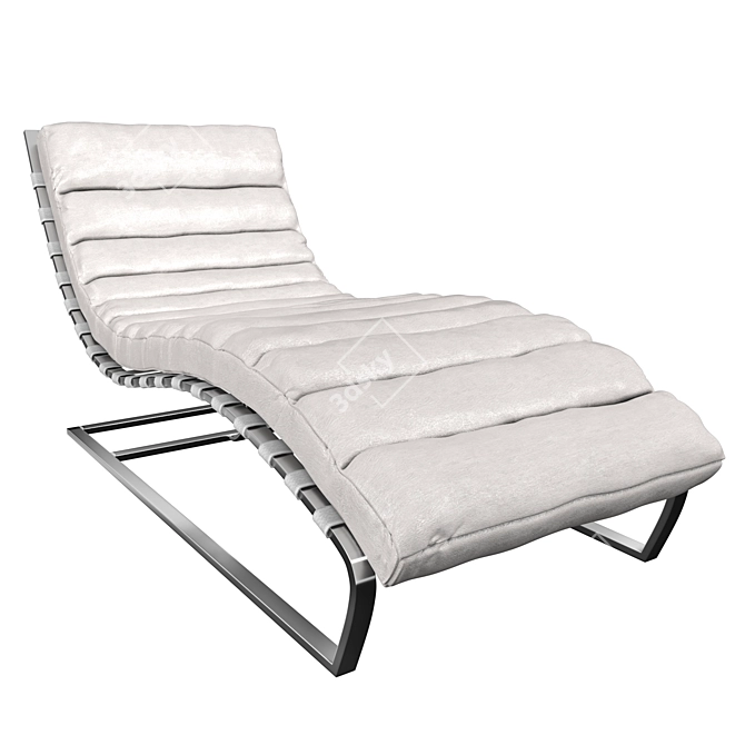 Vintage Leather Lounge Chair by Oviedo 3D model image 3