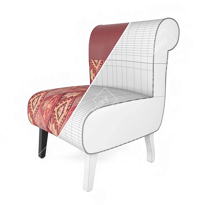 Cozy Chic Armchair 3D model image 3