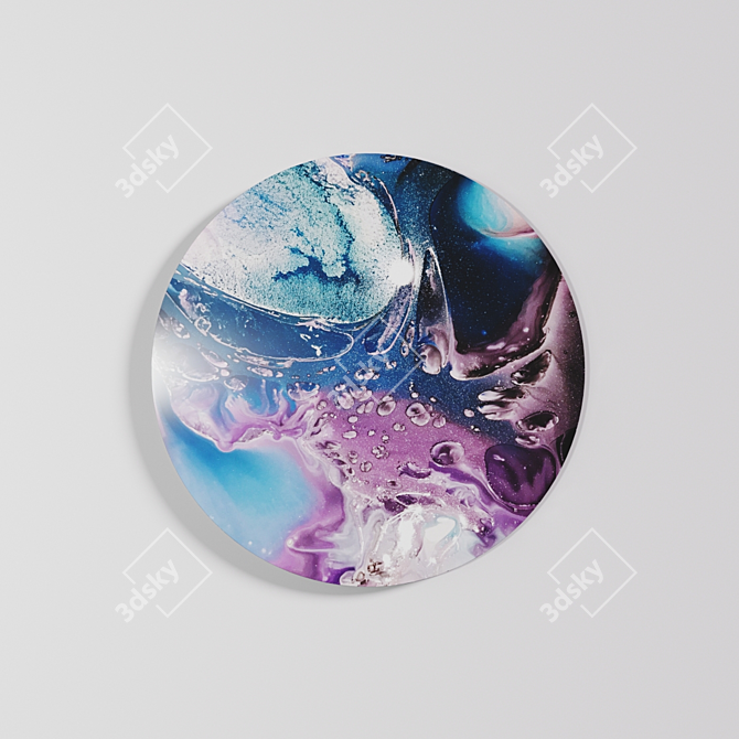 Fluid Acrylic Art Prints 3D model image 1