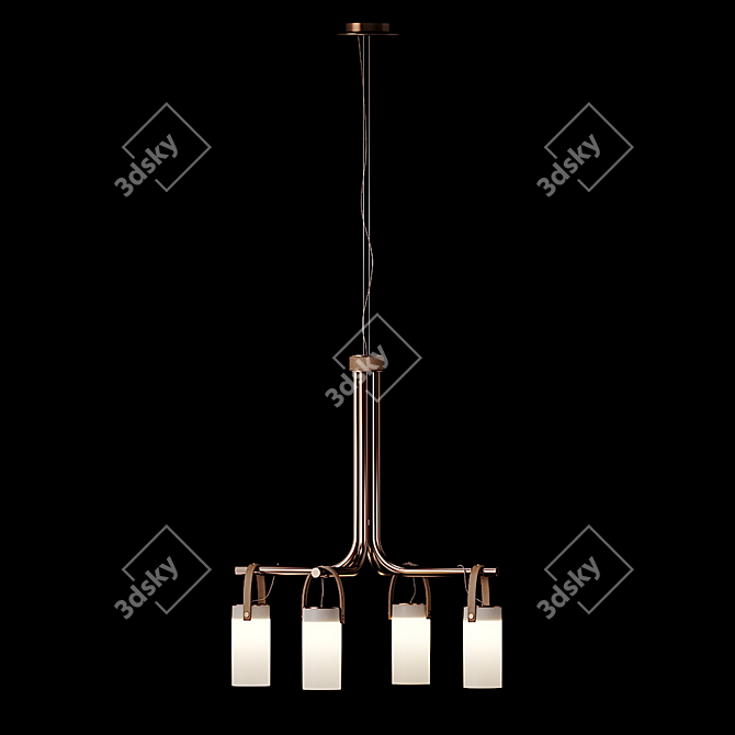 Elegant GALERIE Pendant Lamp - FontanaArte AR 3D model image 2