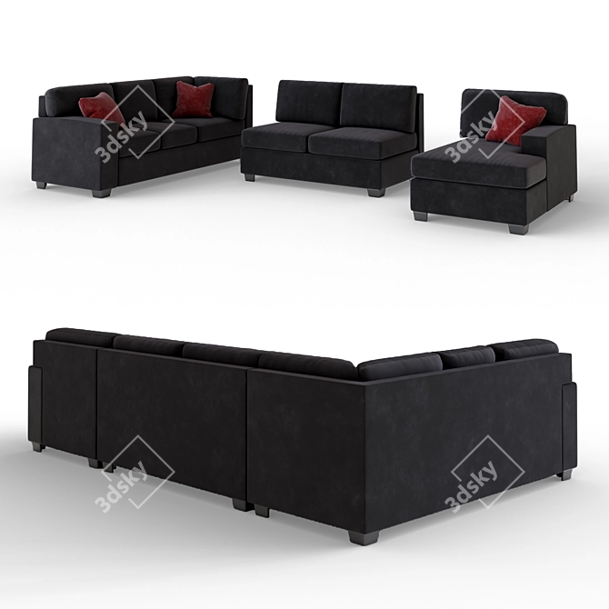 Ballinasloe Smoke Sectional Set 3D model image 2