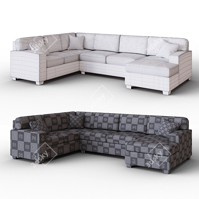 Ballinasloe Smoke Sectional Set 3D model image 3