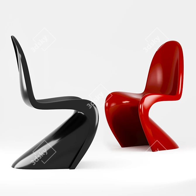 Vitra Pantone Chair Classic: Iconic Design in Vibrant Colors 3D model image 1