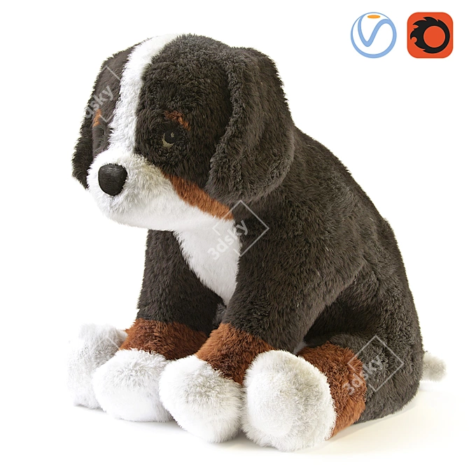 HOPPIG Bernese Shepherd Plush Toy 3D model image 1