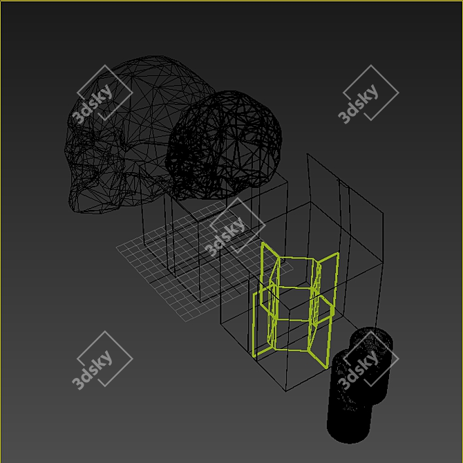 Sleek NudeGlass Trio Set 3D model image 3