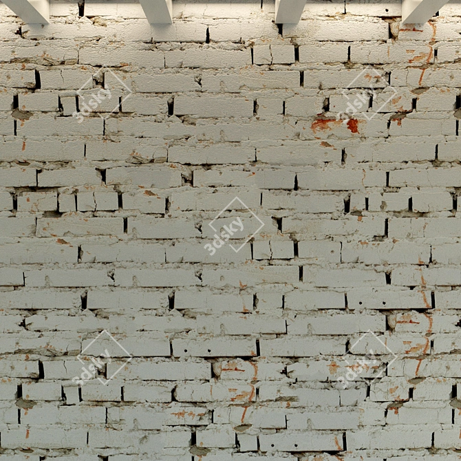 Vintage Brick Wall Material 3D model image 3